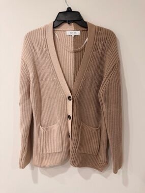 John + Jenn NWOT Evereve Maya Cotton Colorblock  Knit Cardigan Size Small
